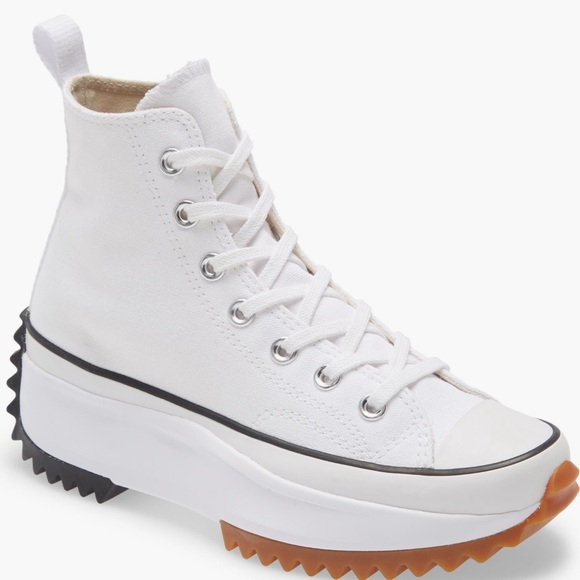 White/Black/Gum - Converse Unisex Run Star Hike Canvas High Top Platform Sneaker - Picture 7 of 11